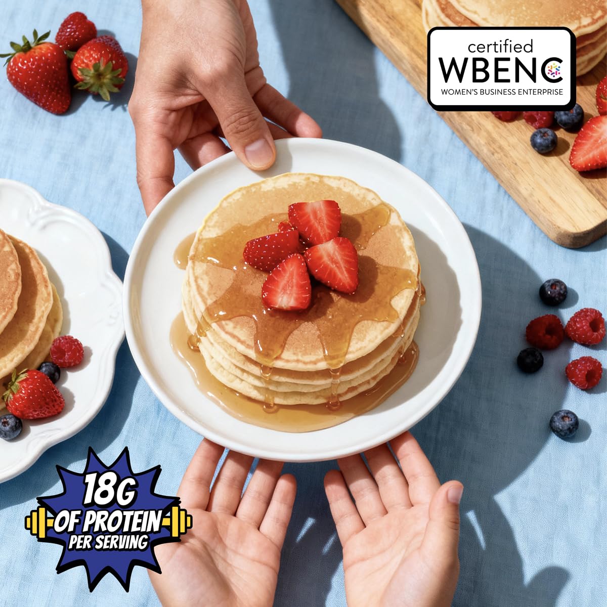 POWKAKES Protein Pancake Mix and Waffle Mix, Buttermilk (3-Pack)