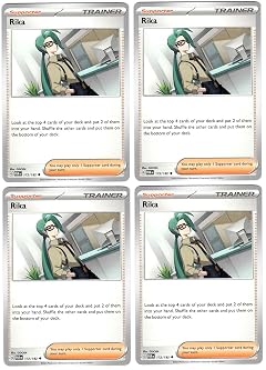 Rika 172 182 - Paradox Rift - Pokemon Trainer Card Lot x4 - Playset