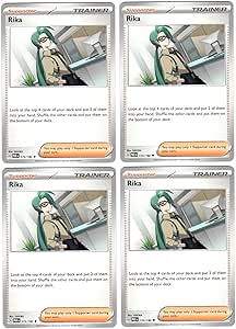 Amazon.com: Rika 172/182 - Paradox Rift - Pokemon Trainer Card Lot x4 ...