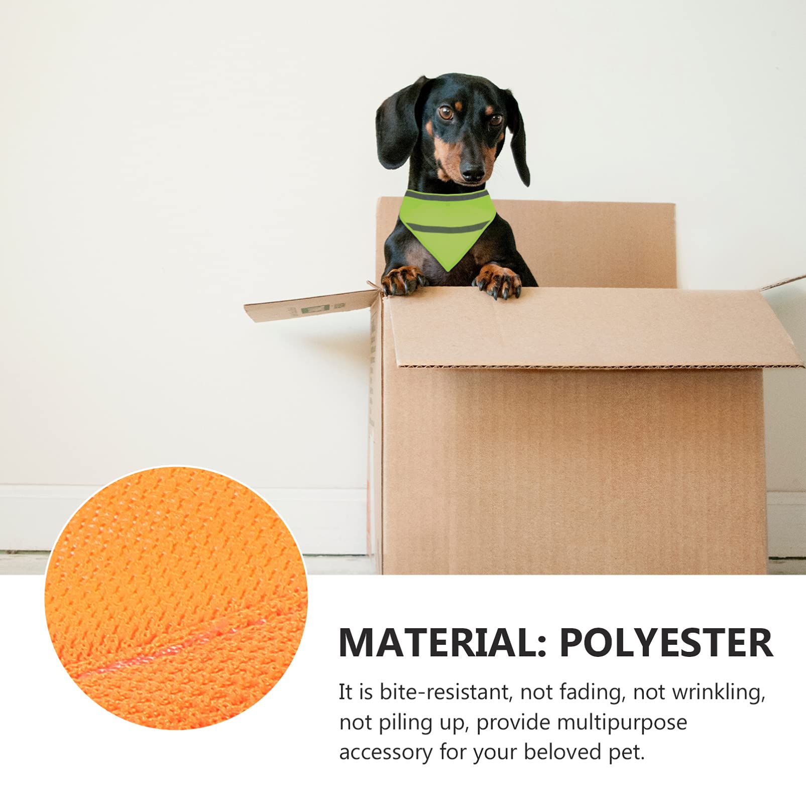 Tnfeeon Reflecterende Hondenbandana, Ademende Polyester Driehoekige Slabbetje, Verstelbare Sjaal voor Kleine Middelgrote Honden die 's Nachts Lopen (M