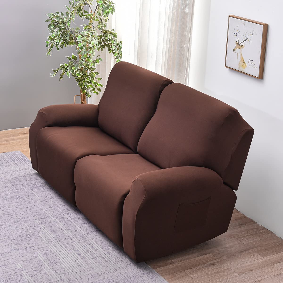 Copripoltrona Relax Reclinabile Con Tasche Fodera Per Poltrona,Universale Coprisedile Chivas Poltrona Reclinabile Relax Completo Elasticizzato, Copertura Per Poltrona ( Color : #19 , Size : 1 Seat