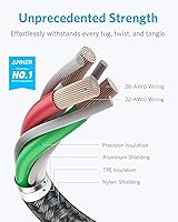 Vista 2 de Anker - Cable USB A a Lightning (1.8 m, 1 unidad), cable USB a Lightning de nailon certificado MFi para iPhone 14/13/12/11 Pro/11/XS MAX/XR/8/7/6s