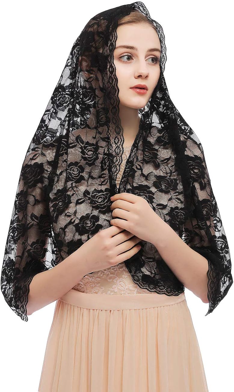 Catholic Church Veils Mantillas For Women Lace Scarf Mass Head Covering