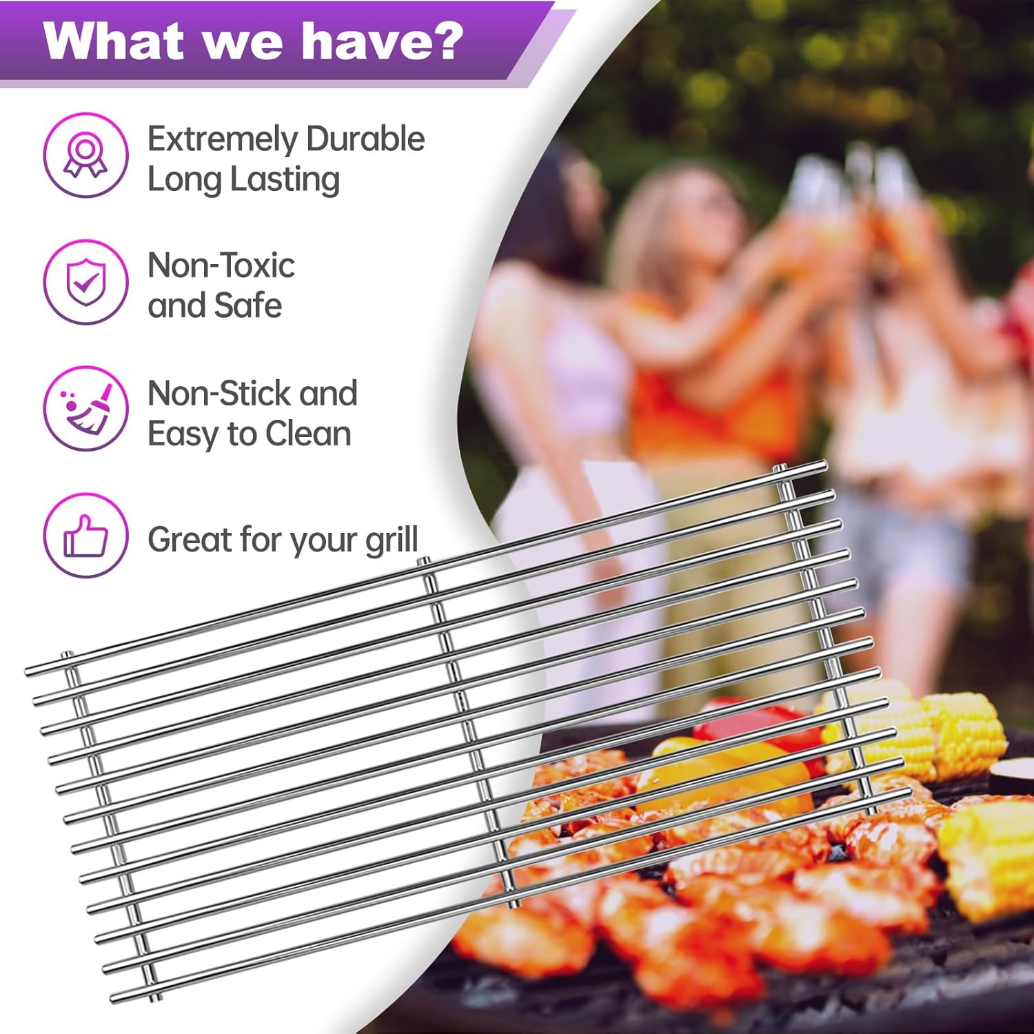 90351 Heat Plate Shield with 30-B-113 Grill Grate for American Outdoor Grill Gas 30NB 30PC