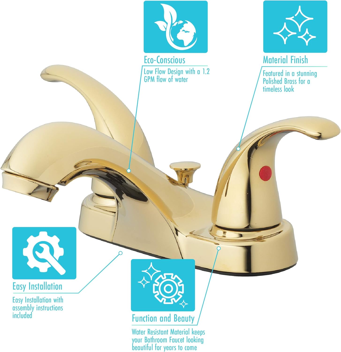 Aqua Vista Faucet Features: Eco-Conscious, Material Finish, Easy Installation, Function and Beauty