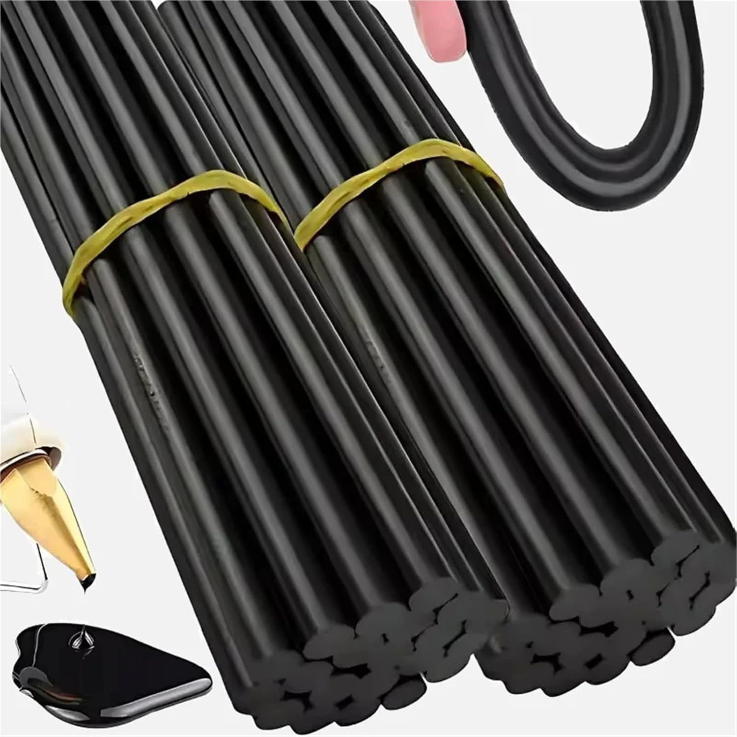 Hot Melt Glue Sticks 100pcs 7/11mm Car Hot Melt Glue Sticks Body Dent Paintless Removal Repair Strips Kits for DIY Craft(7X200mm)