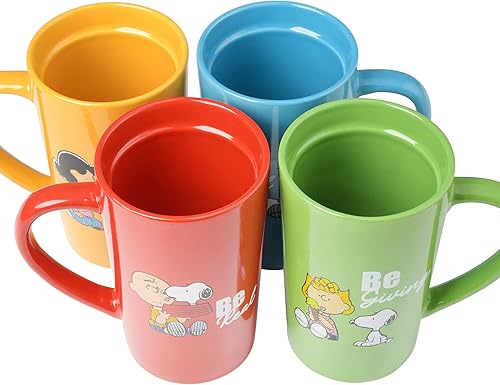 Miniatura 5 de Peanuts Gentle Reminders - Taza de viaje de 18 onzas con tapa y gres paquete de 4 colores surtidos