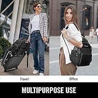 Vista 8 de Kenneth Cole REACTION Marley Mochila Tote de Cuero Vegano Pebble y Taupe, Negro