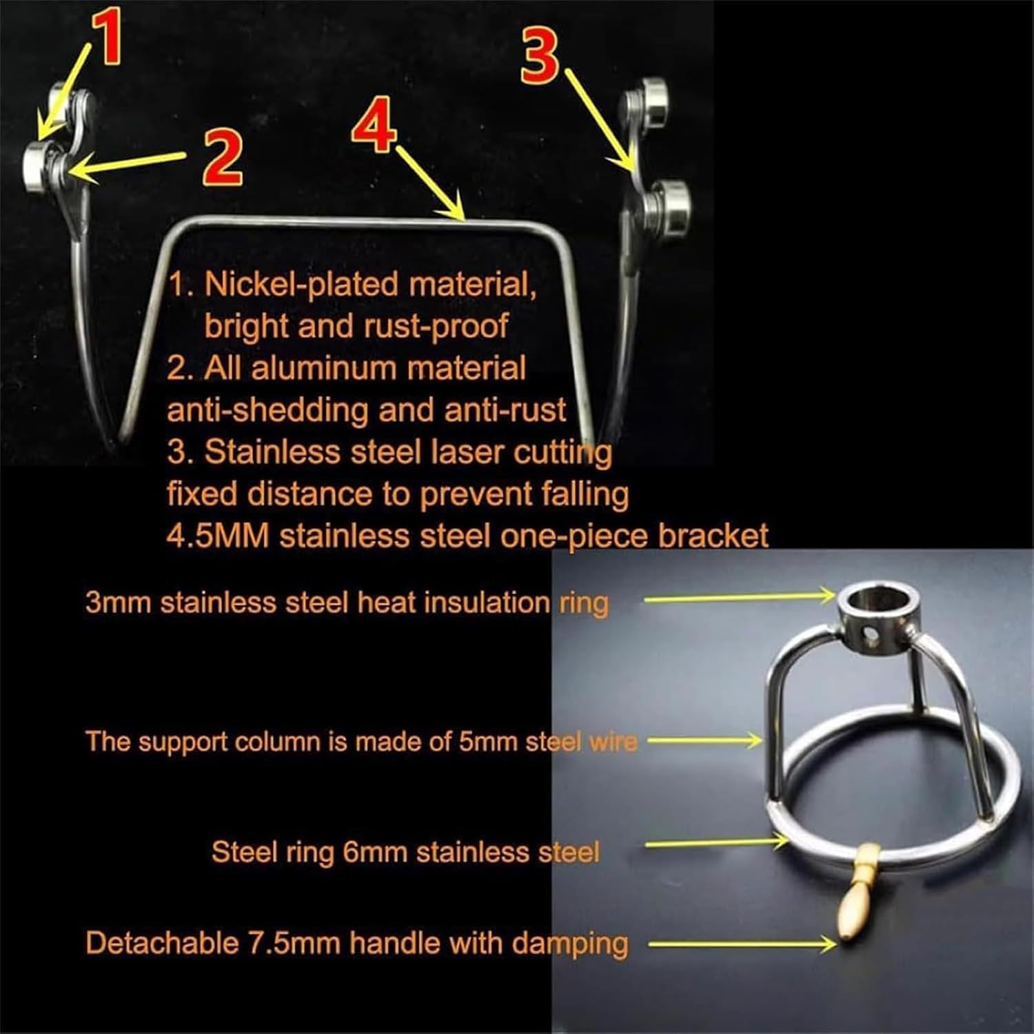 Traditional Popcorn Maker Machine, Chinese Popcorn Cannon Pot with Dual Safety Valve, High Pressure Pop-Corn Popper for Adult(300ml)