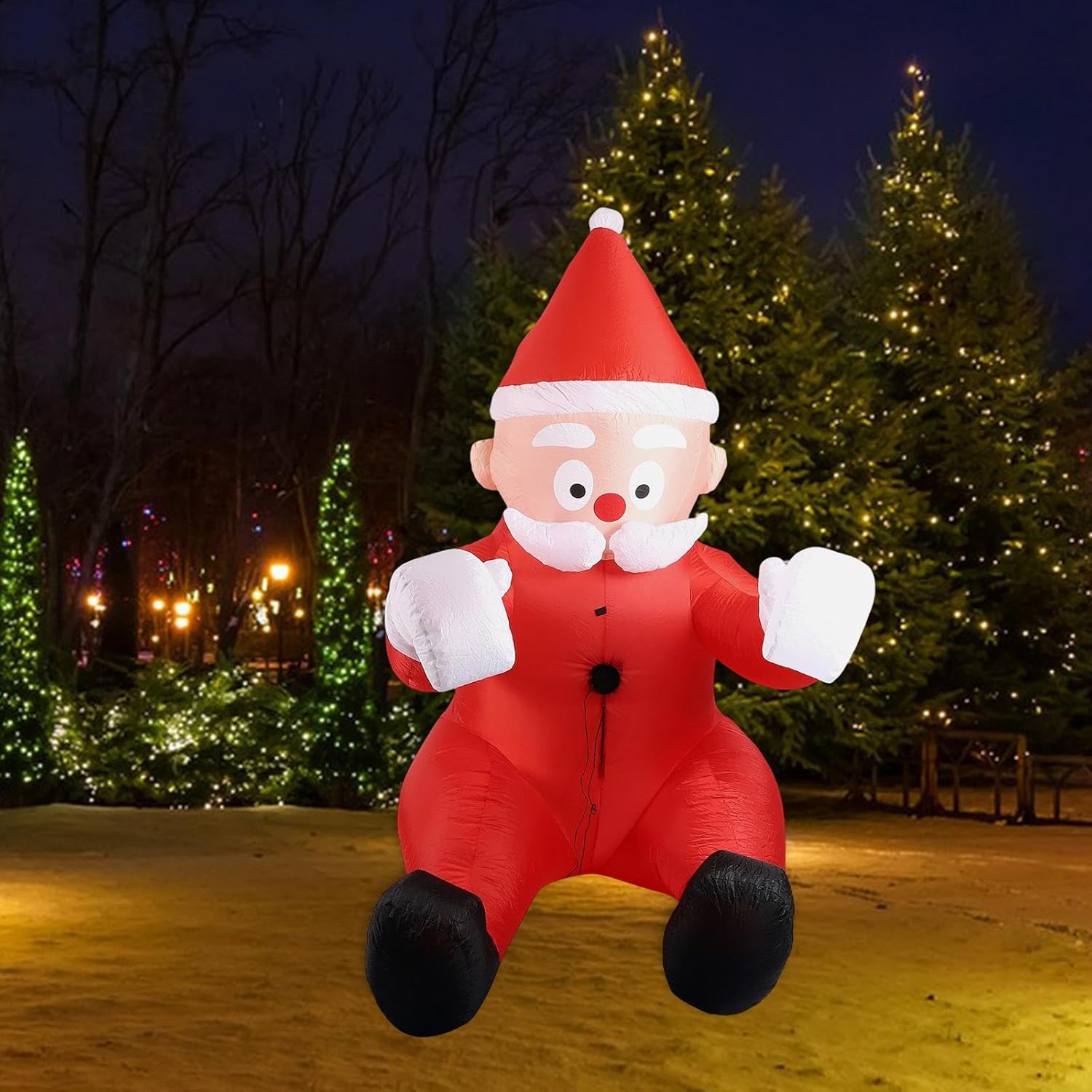 Jiangbered クリスマス インフレータブル サンタクロース 屋外用 インフレータブルモデル 庭の装飾 吊り下げサンタ ギフト