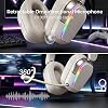 RK ROYAL KLUDGE HG101 V2 Auriculares Gamer Inalámbricos, para Xbox/PS5/PC/Switch | Auriculares Bluetooth 6.0/2.4Ghz/Alámbricos, Sonido Envolvente 7.1, Drivers de 40mm, Diadema Ajustable, Micrófono Retráctil, USB/3.5mm, Gris 7