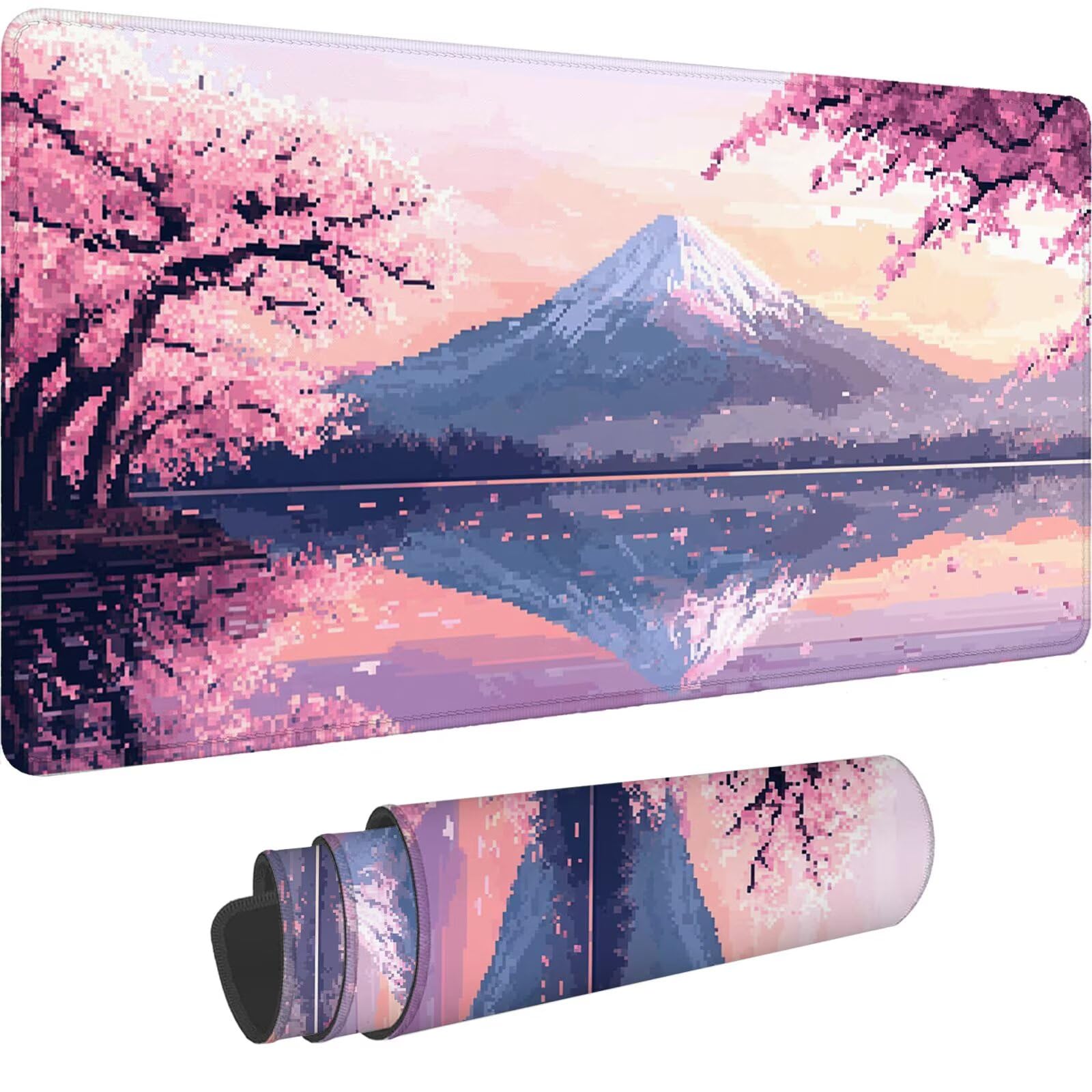 Podkładka pod mysz dla graczy Japonia XXL podkładka pod mysz 1200 x 600 mm z antypoślizgową gumową podstawą, wodoodporna antypoślizgowa podkładka pod mysz do komputera, gracza, dekoracja biurowa