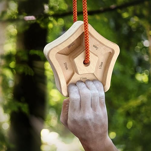 Miniatura 7 de POWER GUIDANCE Tablero de escalada para el dedo para fortalecer el agarre de escalada hecho de madera para interiores y exteriores