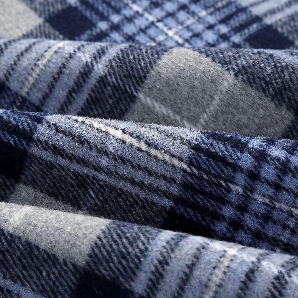 Kinghua Womens Warm Wool Plaid Mini Skirts High Waisted Lace Up Pleated Skater Skirts - Image 6