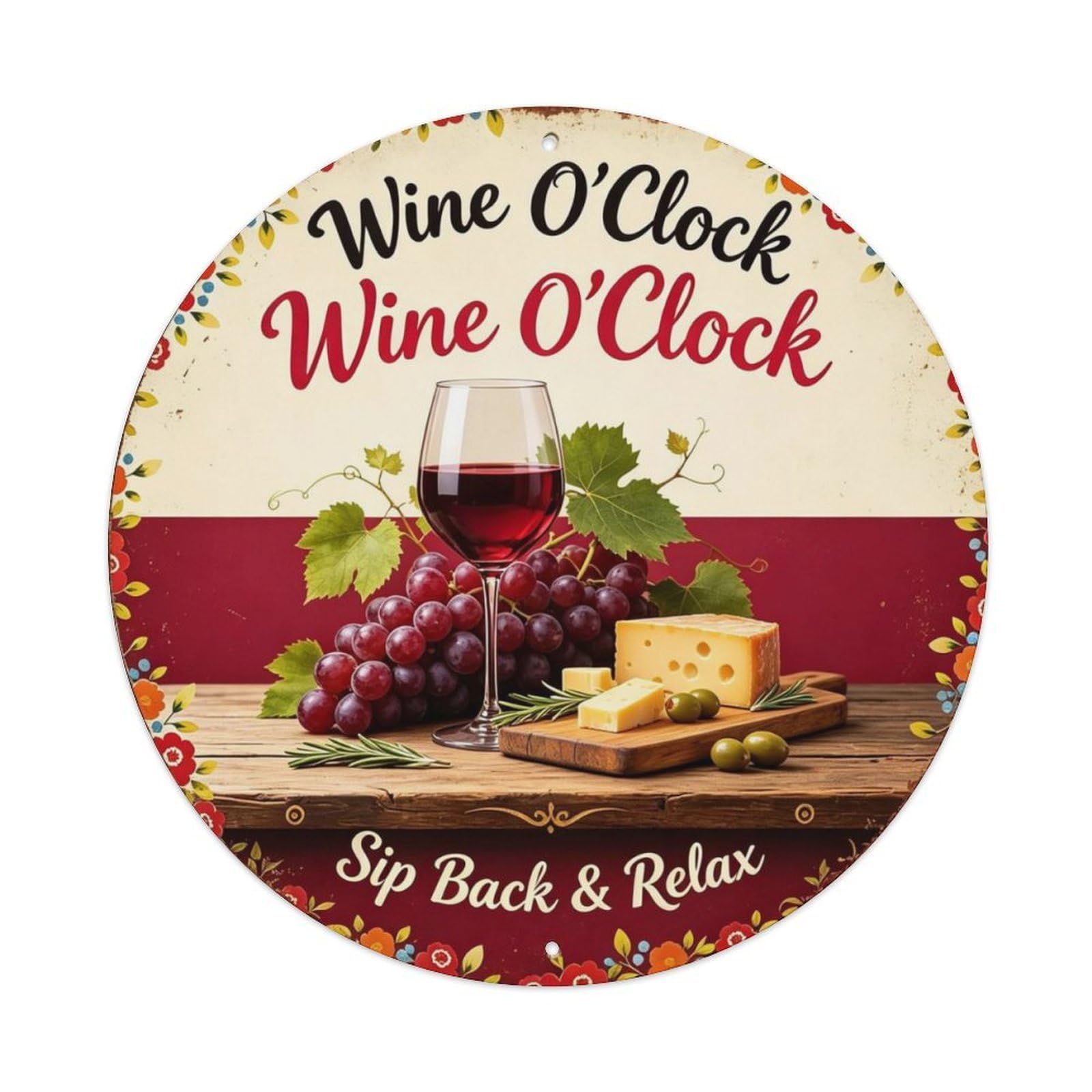Sip Back & Relax Metal Tin Sign Plaque
