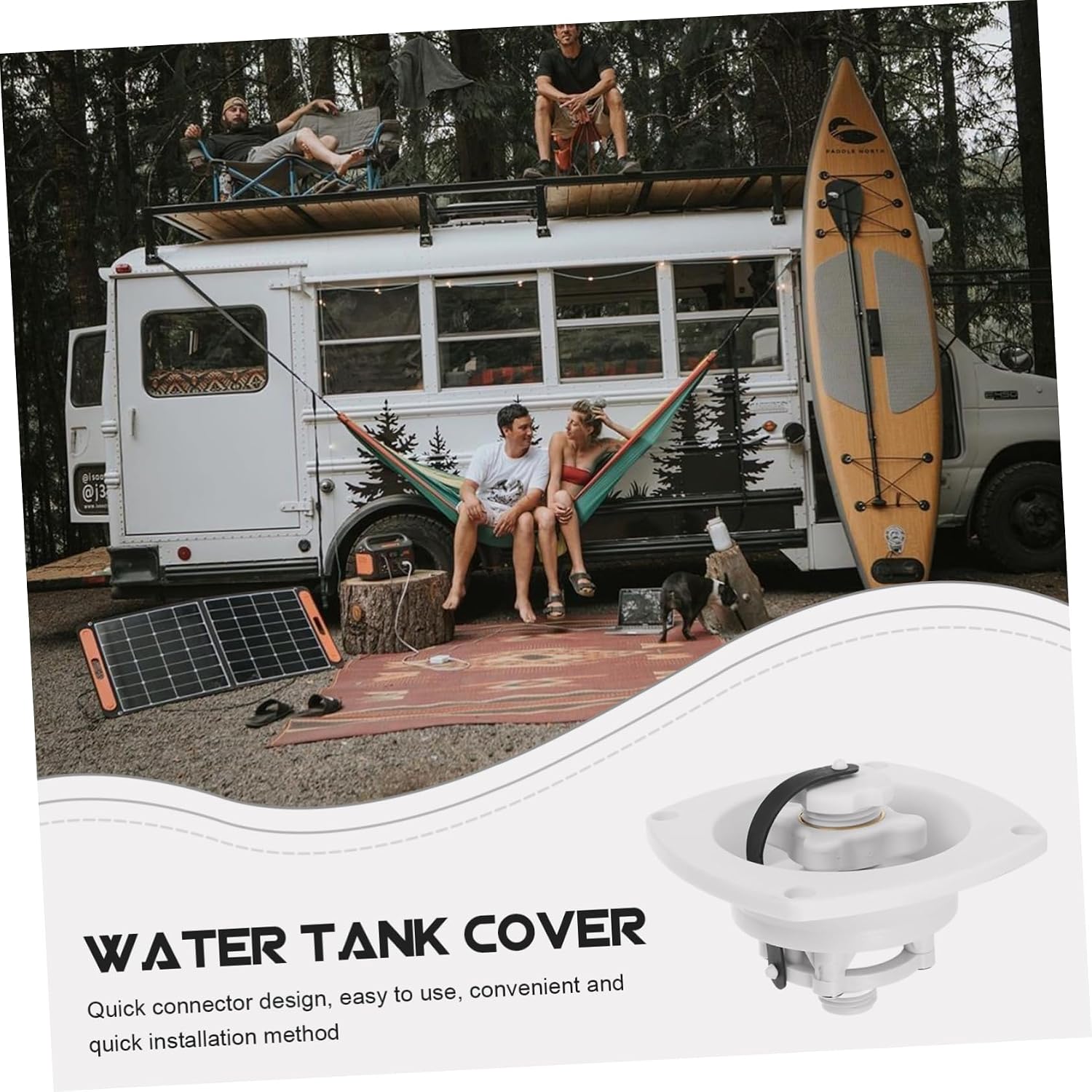 Rv Wash Water Inlet Filler Cap Replacement Water Fill Inlet for Trailer Camping