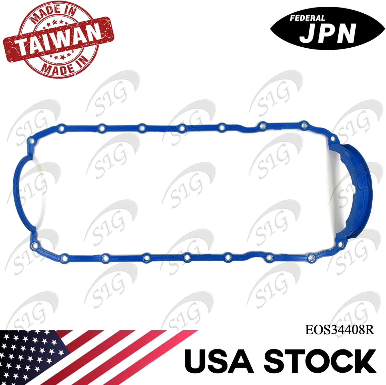 Oil Pan Gasket Compatible with Dodge & Jeep Model B Series & Dakota & Durango & Ram & Ramcharger & W Series & Grand Cherokee & Grand Wagoneer with Engine Base 5.2L V8 (Rep# OS34408R) - EOS34408R