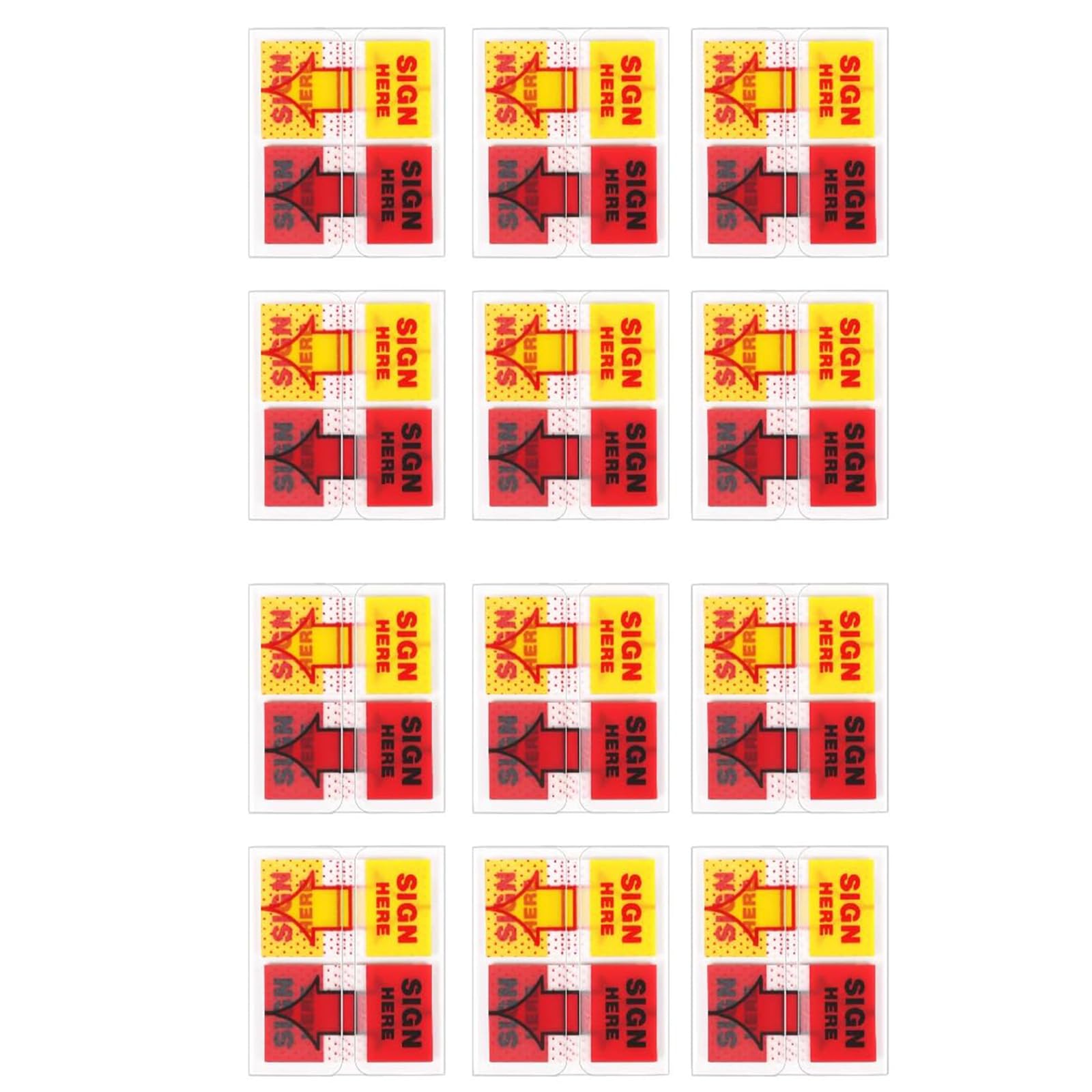 Yuelulala 1200pcs/24 Pack Sign Here Stickers