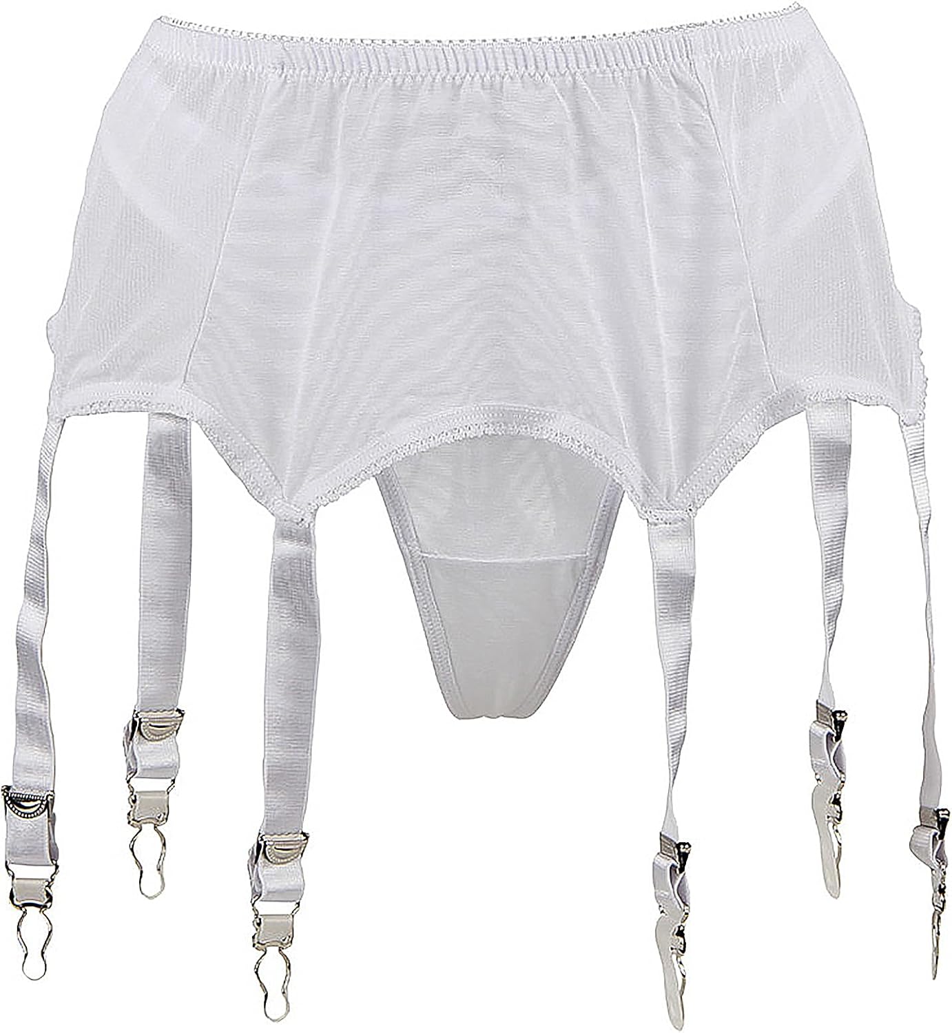 ohyeah Women Garter Belt for Thigh Highs Stocking Sexy Mesh Plus Size Suspender with 6 Straps Metal Clips XS-4XL - Image 8