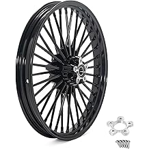 TOFR 21x2.15 Fat Spoke Front Wheel Rim 21 inch Cast Gloss Black For Harley Dyna Wide Glide FXDWG 2008-2017 2009 2010 2011 2012 2013 2014 2015 2016