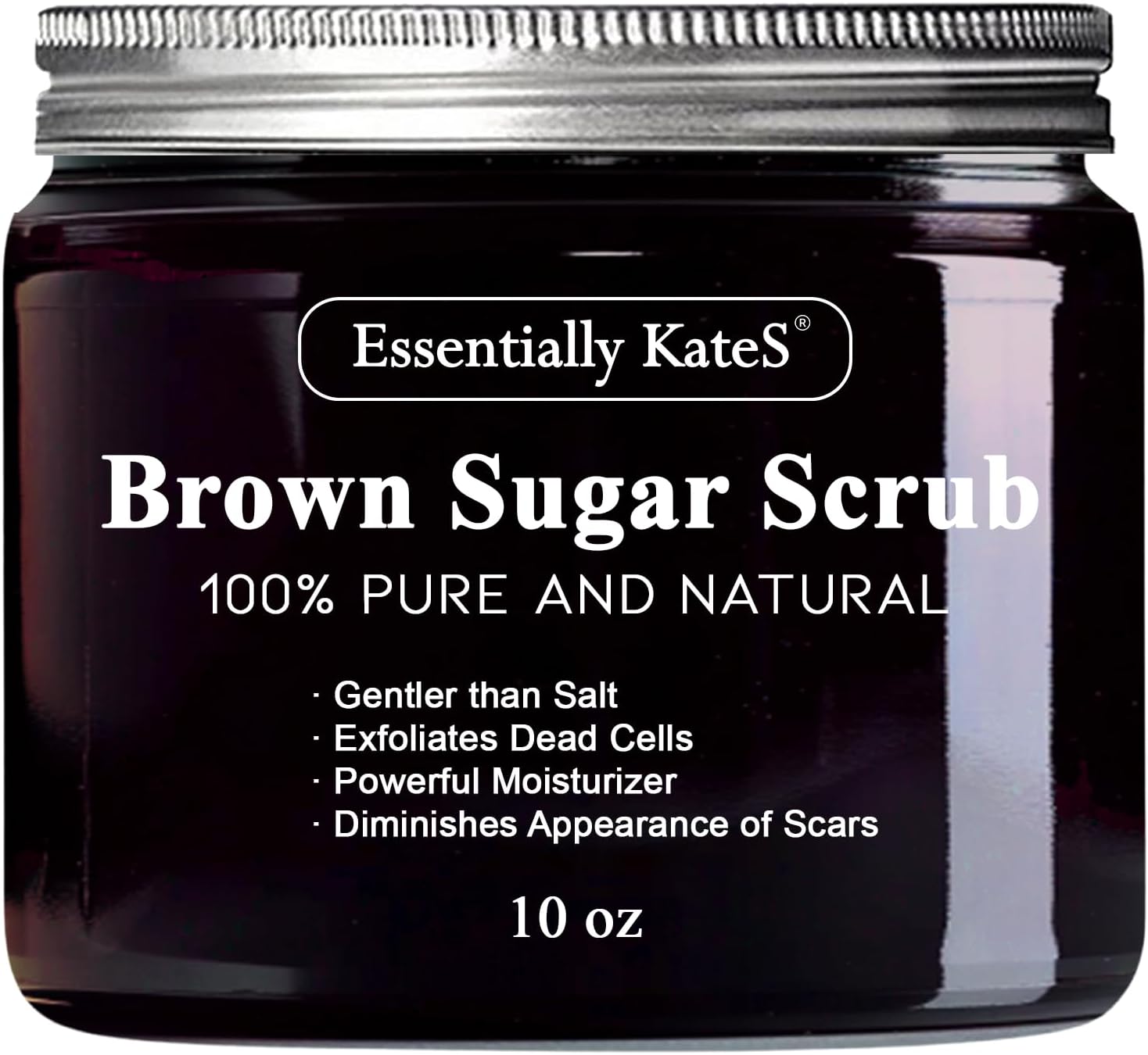 Essentially KateS Brown Sugar Scrub 10 oz - Smooth and Moisturizing - Beneficial for both acneic skin and dry skin