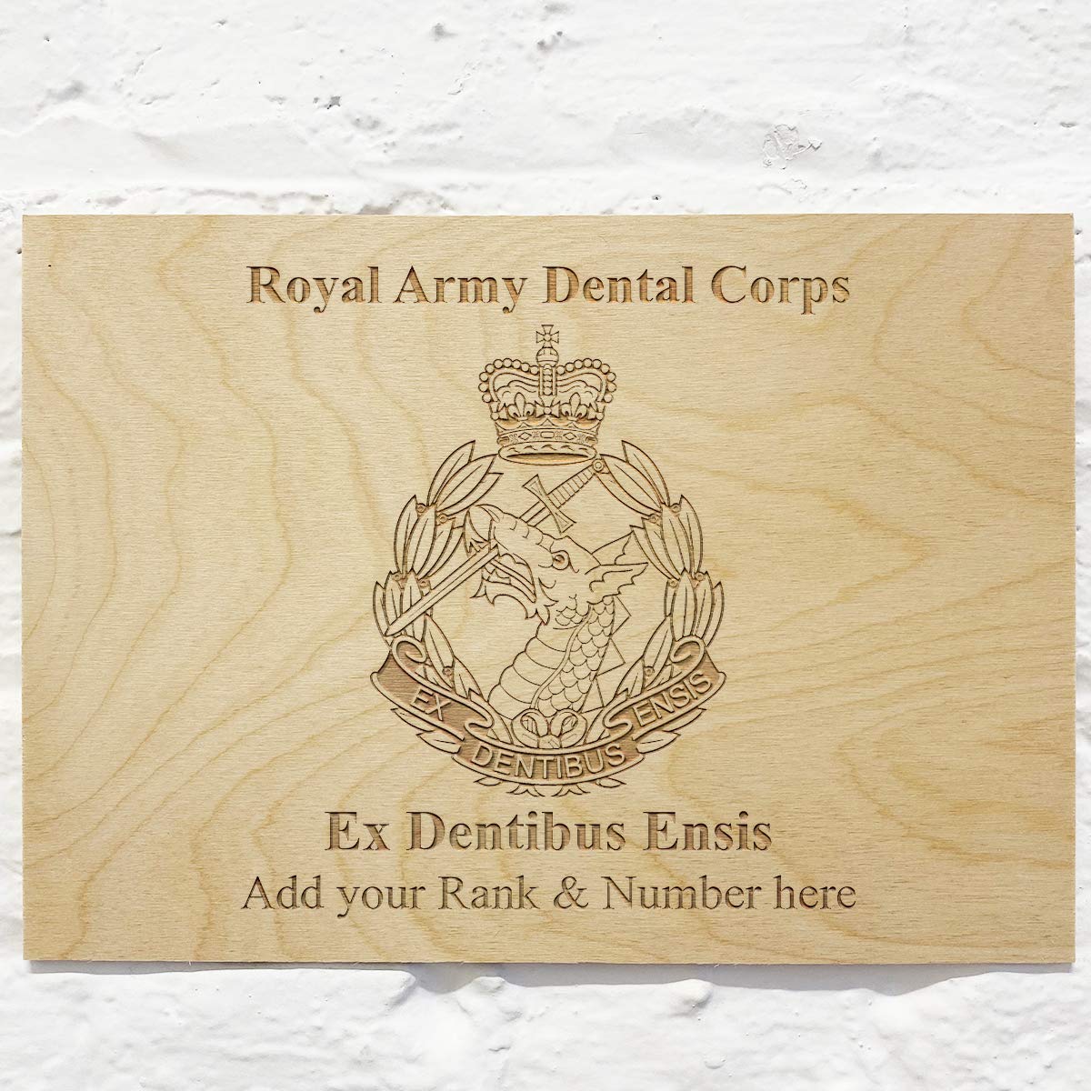 Royal Army Dental Corps Personalised Add Name Custom Wooden wall sign Plaques 30x40cm (11.8"x15.8")