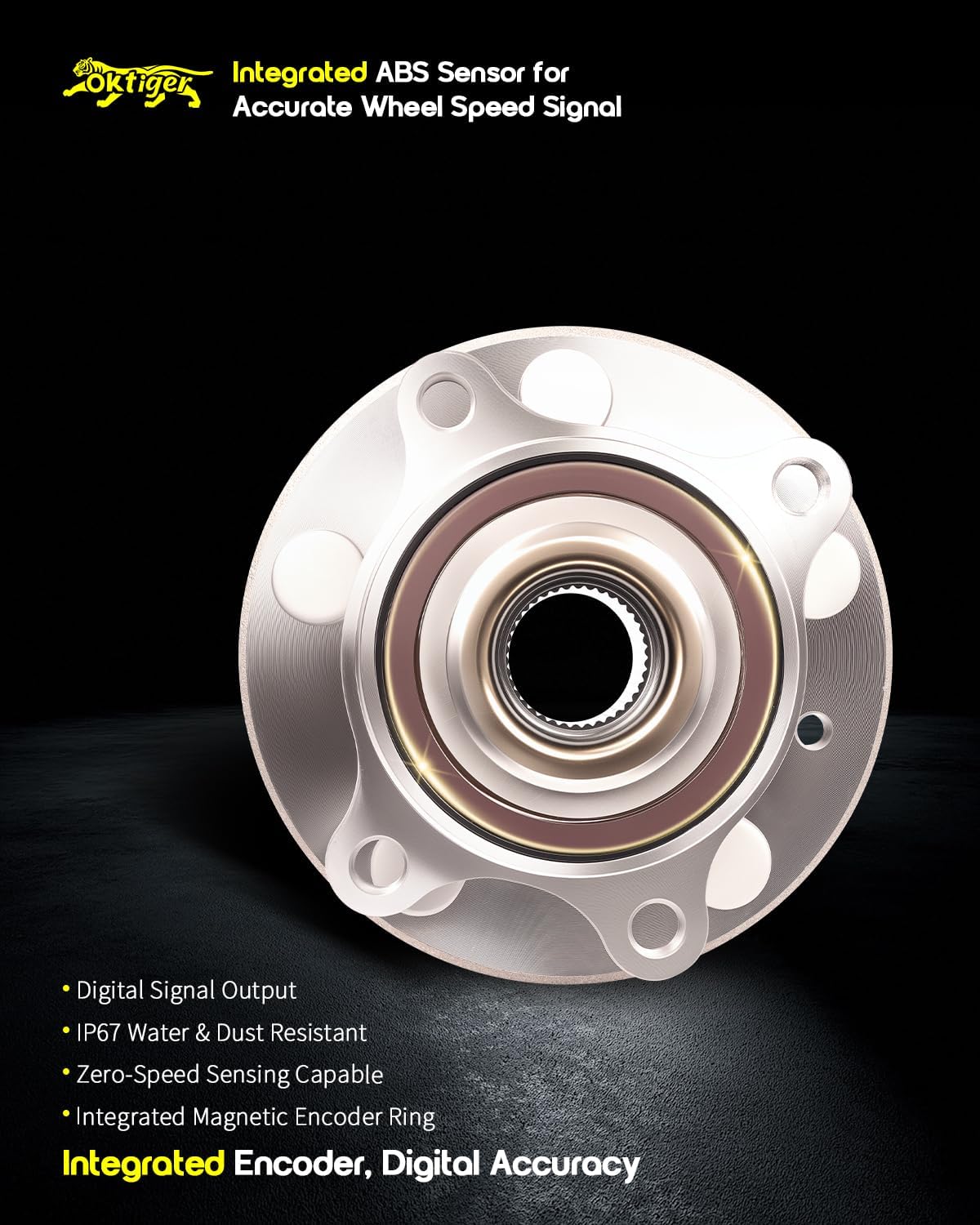Oktiger 513275 Front/Rear Wheel Bearing and Hub Assembly with 5-Lug Fit for Ford Edge 2011-2014, Taurus 2010-2019, Flex 2009-2019, for Lincoln MKX 2011-2015 MKS 2009-2016, MKT 2010-2019, Set of 2