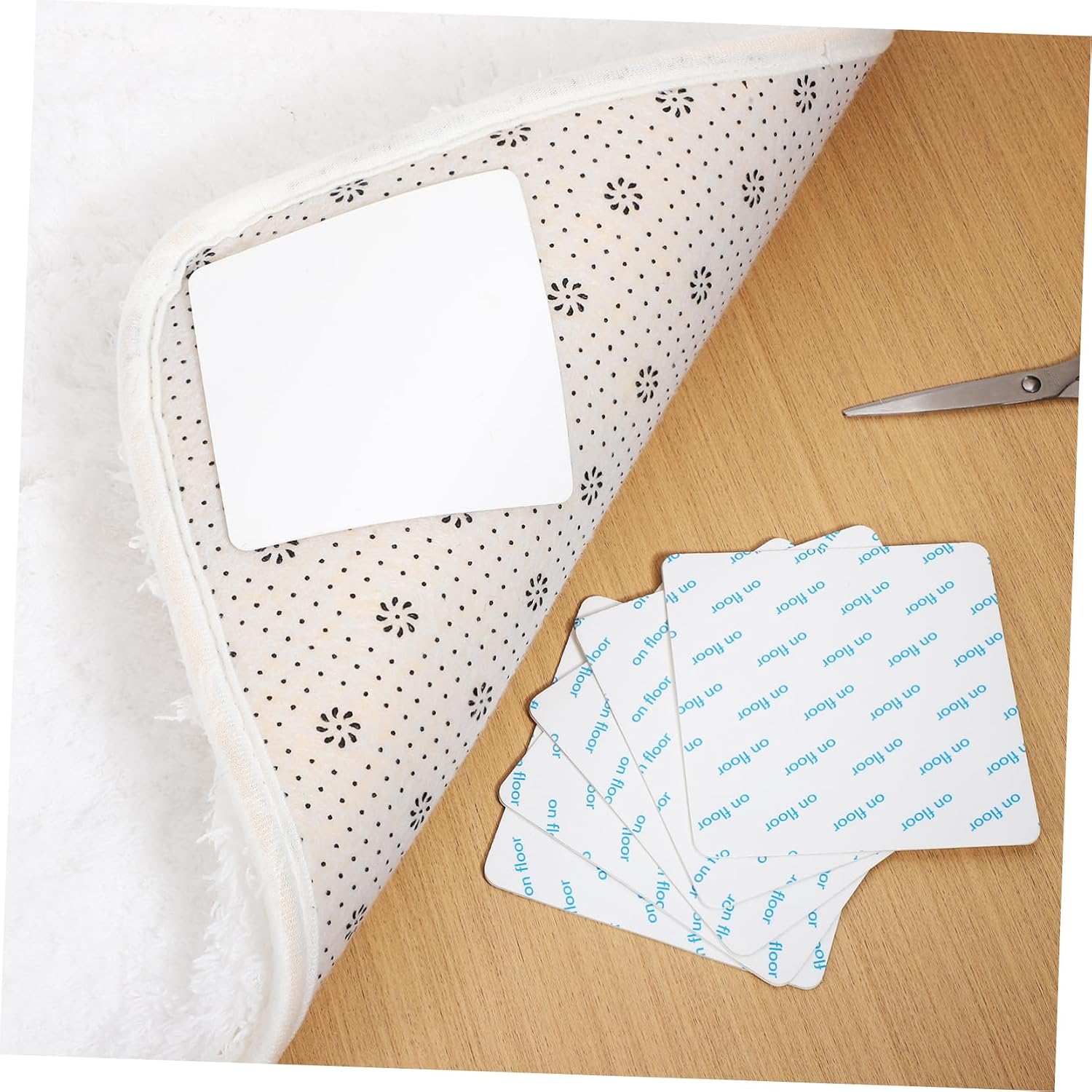 16pcs Slip Stickers Rug Pads for Hardwood Floors Non Slip Rug Tape for Bedroom Reusable Corner Protectors