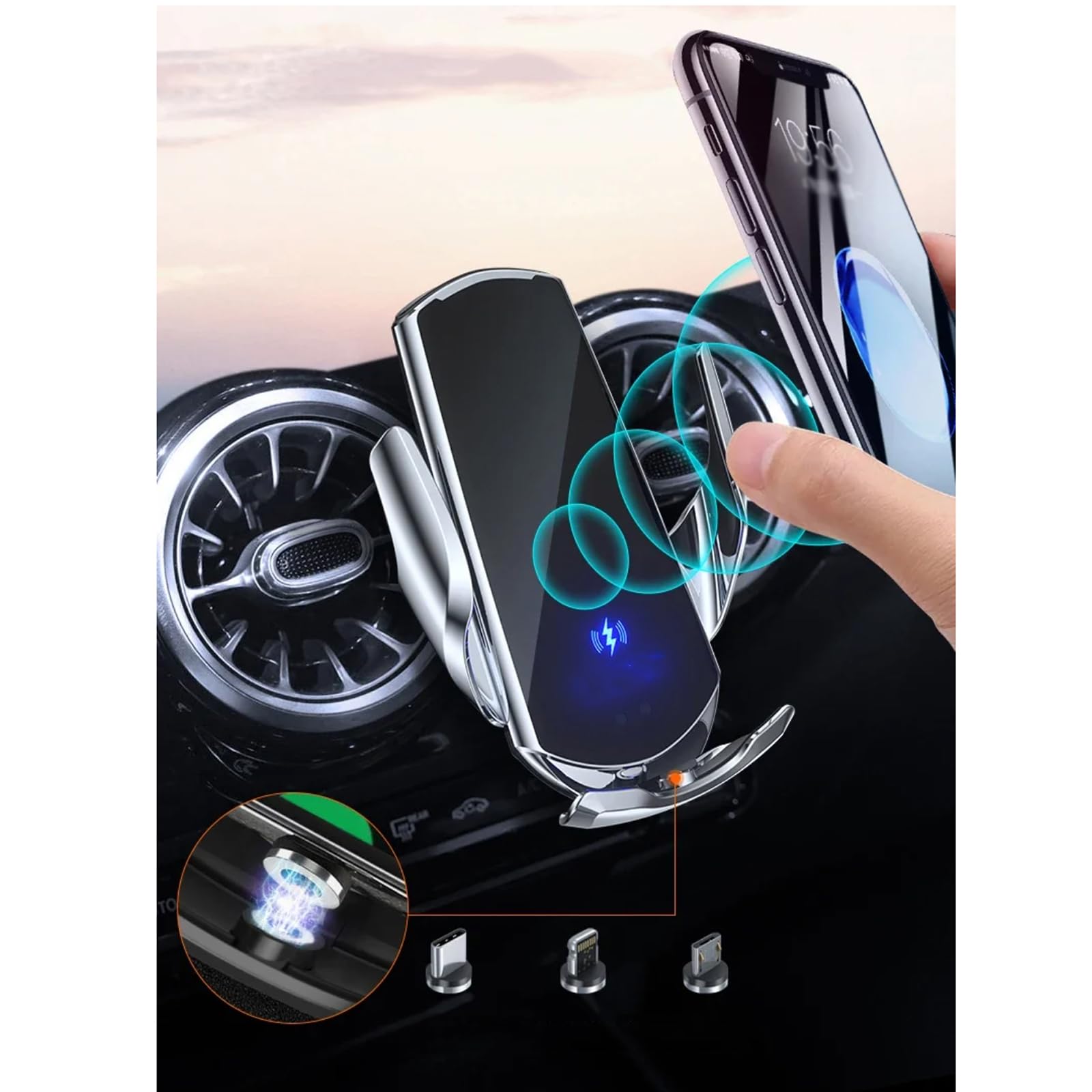 Uchwyt samochodowy dla Porsche 718 2016-2023, Uchwyt na telefon samochodowy