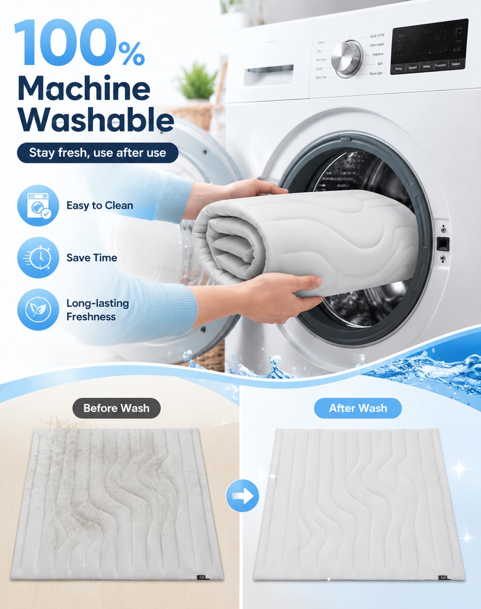 Pawfroste Manta Refrescante Para Perros, Fresco Al Instante (Beige L) | Alfombrilla Refrescante Para Perros, Fácil De Limpiar, Resistente a Arañazos Y Al Desgaste, Ideal Para Uso En Exteriores
