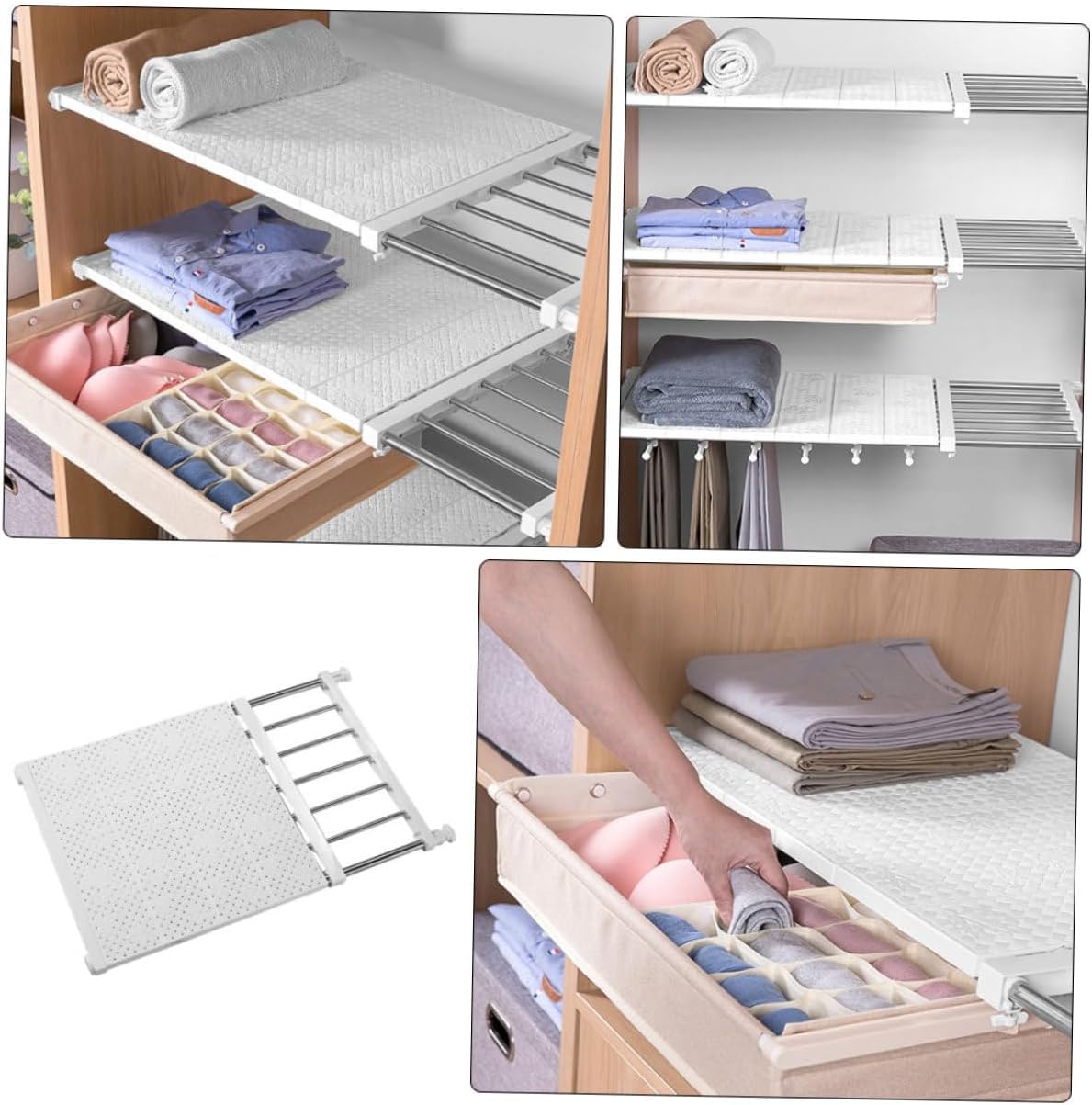1pc Shelf Organizer for Wardrobe Workmanship Storage Partition Multifunctional Dividers