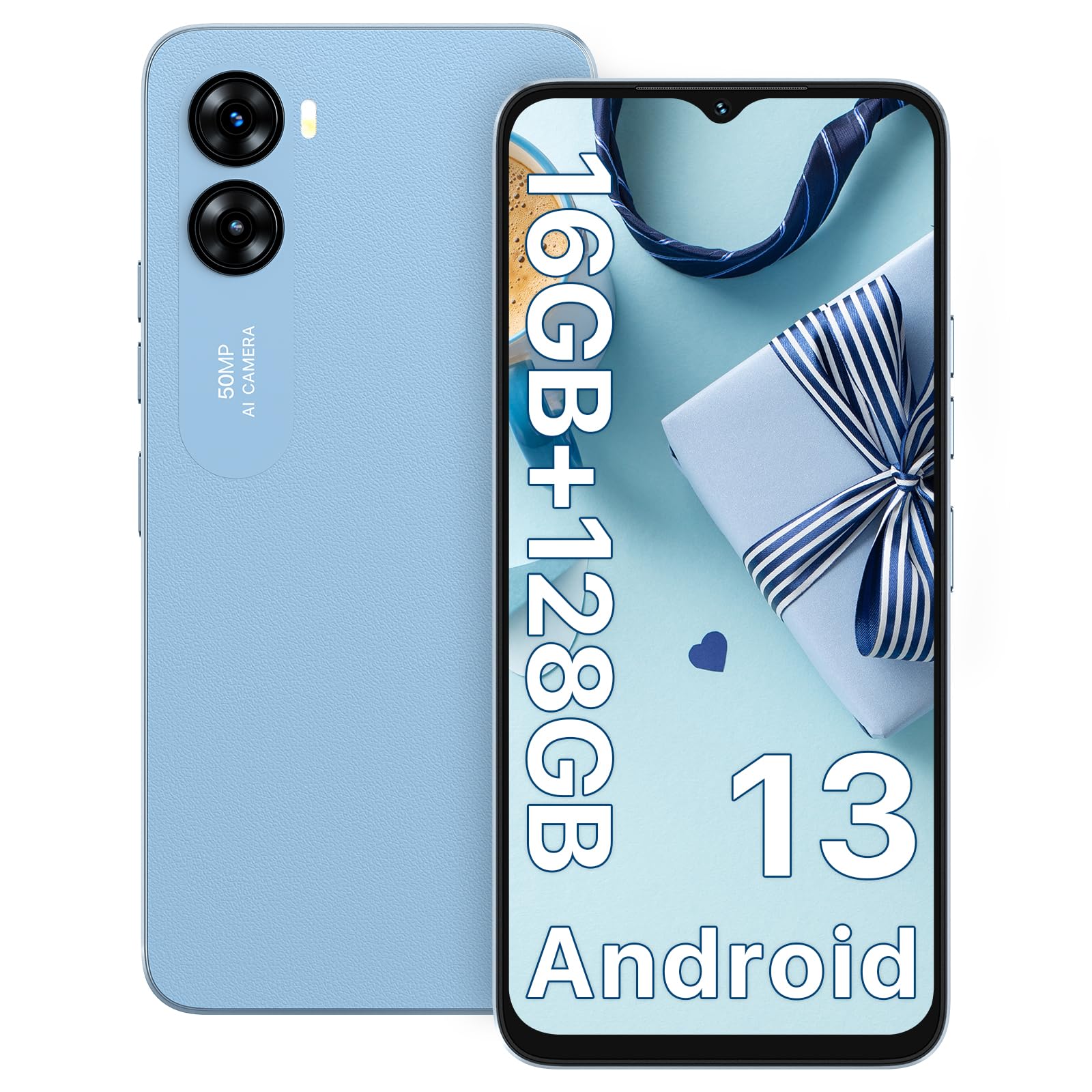 UMIDIGI G3 MAX （8+128GB Android 13 Unlocked Cell Phone,50MP Ultra-Clear AI Camera Smartphone,6.6-inch FHD Display Android Phone,5150mAh Massive Battery Mobile Phone Support Expandable Up to 1TB