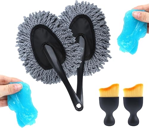 Miniatura 9 de IPELY Paquete de 3 plumeros grandes de microfibra para el exterior del automóvil, sin arañazos con extensible, limpiador de polvo multiusos para