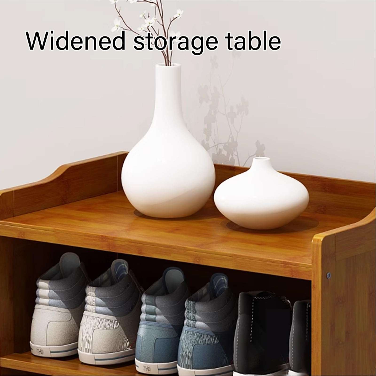 Meuble à chaussures d'entrée avec étagères réglables – Étagère à chaussures spacieuse pour couloir et foyer, design de 30 cm de large (119 x 72 cm) pour Sto Soluts nized