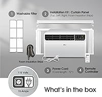 Vista 5 de LG Aire acondicionado de ventana de 6000 BTU, inversor dual de ahorro de energía, control remoto, WiFi, LG ThinQ, Alexa, Hey Google, filtro lavable
