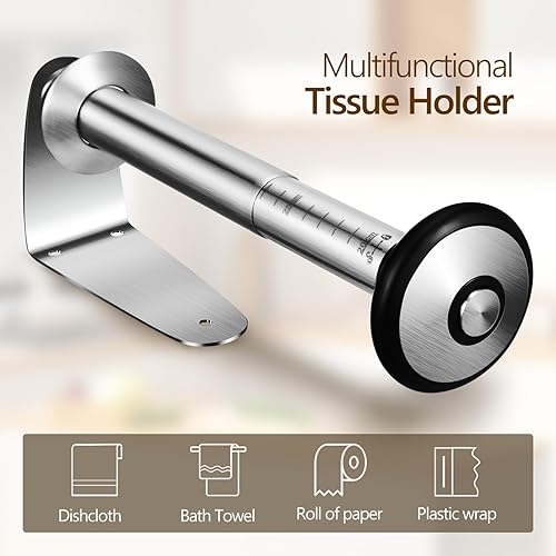 Miniatura 4 de Cabilock Soporte para toallas de papel, organizador de papel, suministros de cocina montados en la pared para fácil acceso, diseño elegante para