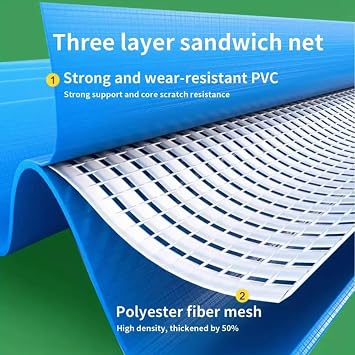 Piscina para Patio Sturdy and Durable Small Pool for Adults, Ipoolgo Inflatable Pool Adults for Childen Adults,Blue