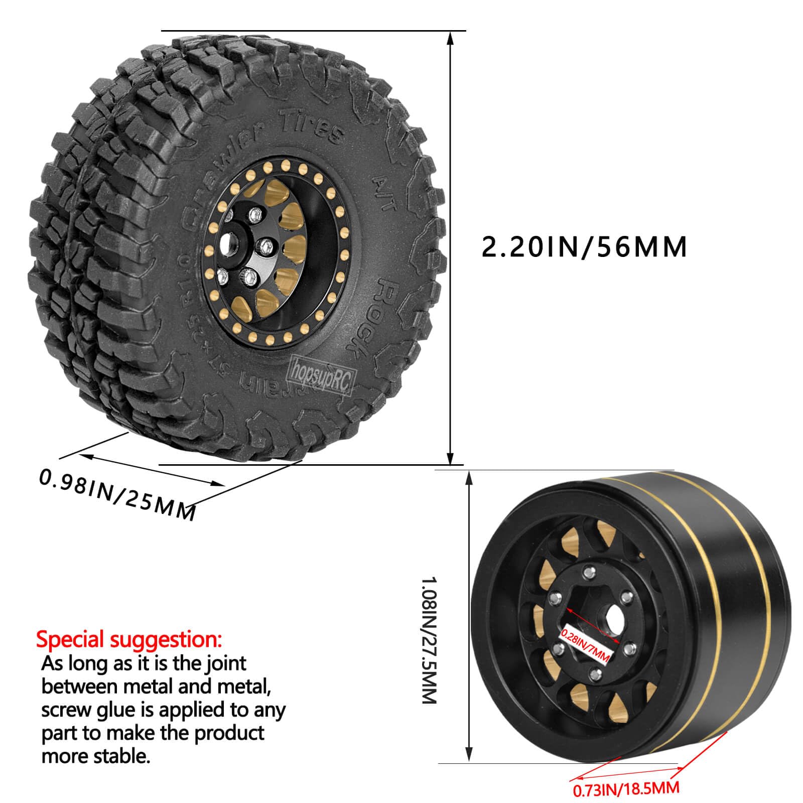 Axle Rccrawler Tires 1/18 Rc Crawler Wheels And Tires 4pcs Aluminum 1.0 Beadlock Wheel Tires ...