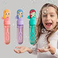 Kit 24 Bolhas de Sabão Lembrancinha Festa Infantil Fundo do Mar Sereia 3 Cores Rosa Verde Roxo Aniversário Revenda