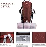 Mountaintop 80L Cadre intérieur Randonnée sac à dos Camping Sac à dos pour hommes Femmes Voyage, Trekking avec couverture de pluie