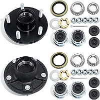 Vista 10 de 4 tapas antipolvo de cubo de remolque de 1.98 pulgadas, cojinete de eje de remolque, tapas de grasa y tapones de goma adicionales para remolque