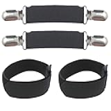Pmsanzay 4/PK Adjustable Elastic Women Stirrups & Leg Straps Women's Teen's Boot Straps Pant Clips Ankle Straps - Used Inside or Outside of Your Boots or Shoes.（Multipurpose use）