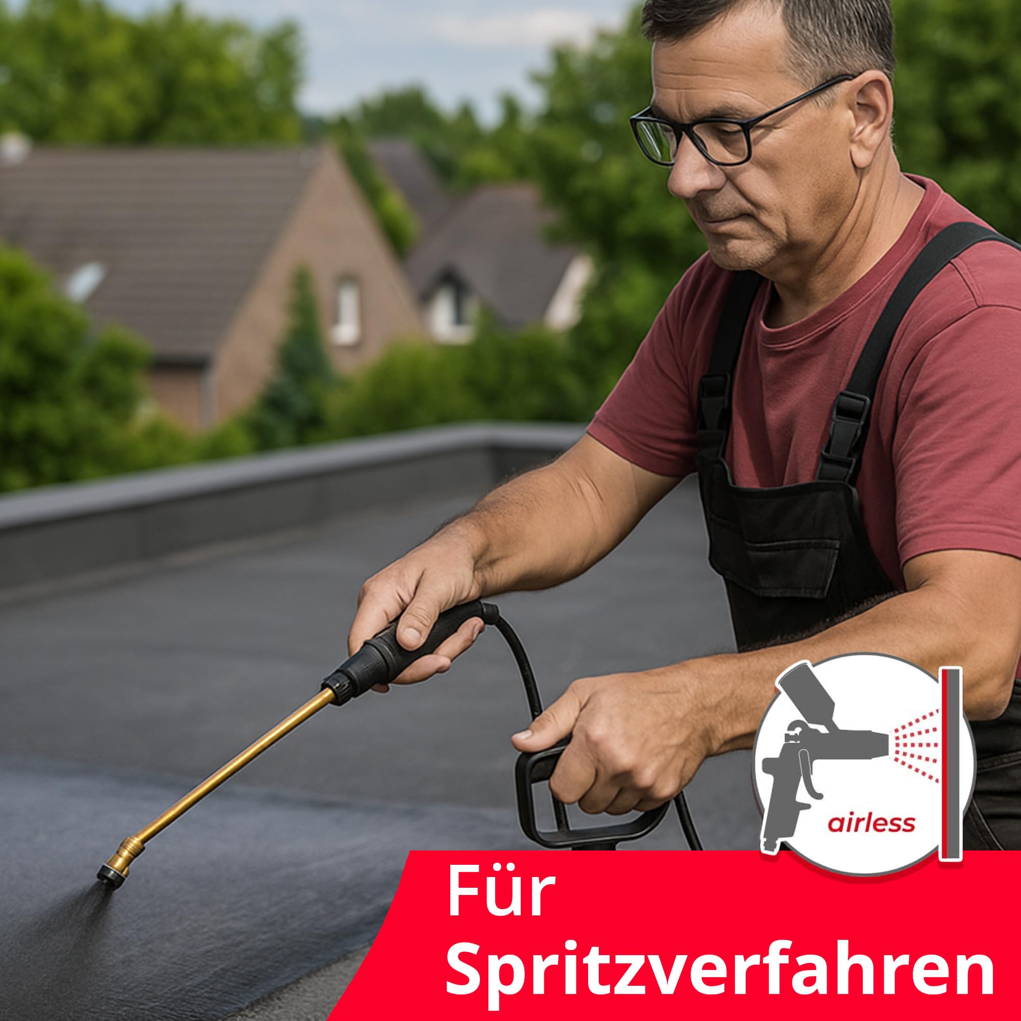 BORNIT Dachlack Dachabdichtung Bitumen UV-beständig 10L lösemittelhaltiger Dachanstrich