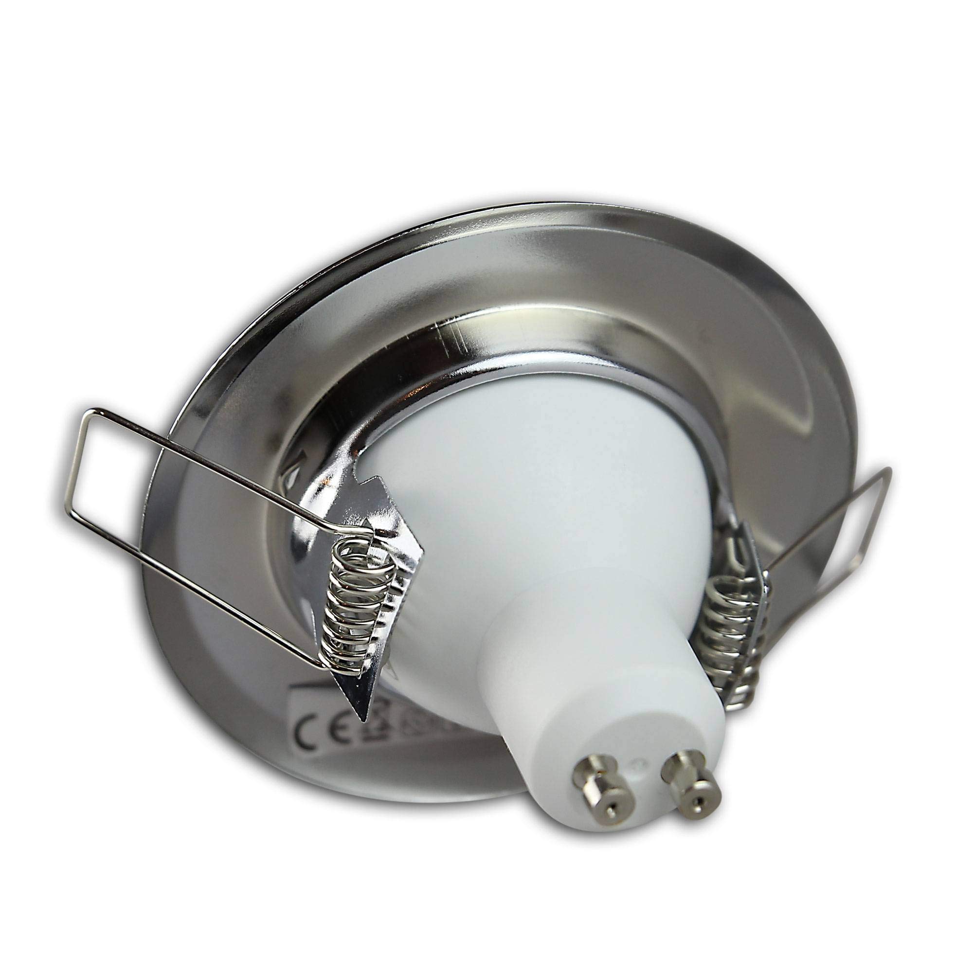 LED Einbaustrahler Chrom 9W - GU10 Spot Für Decken Mit 55-60mm Bohrloch