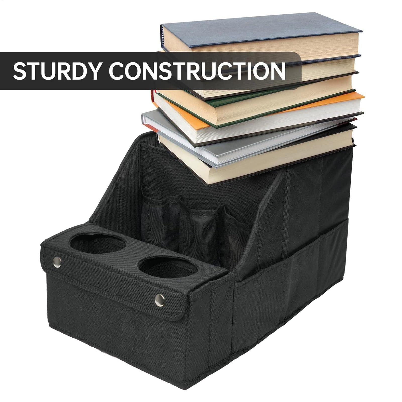 Organizzatore per sedile posteriore per auto, organizer per sedili auto | multi-tasca con 2 portabicchieri e supporto per tablet | Organizzatore da viaggio per viaggiare, viaggio su strada, viaggio