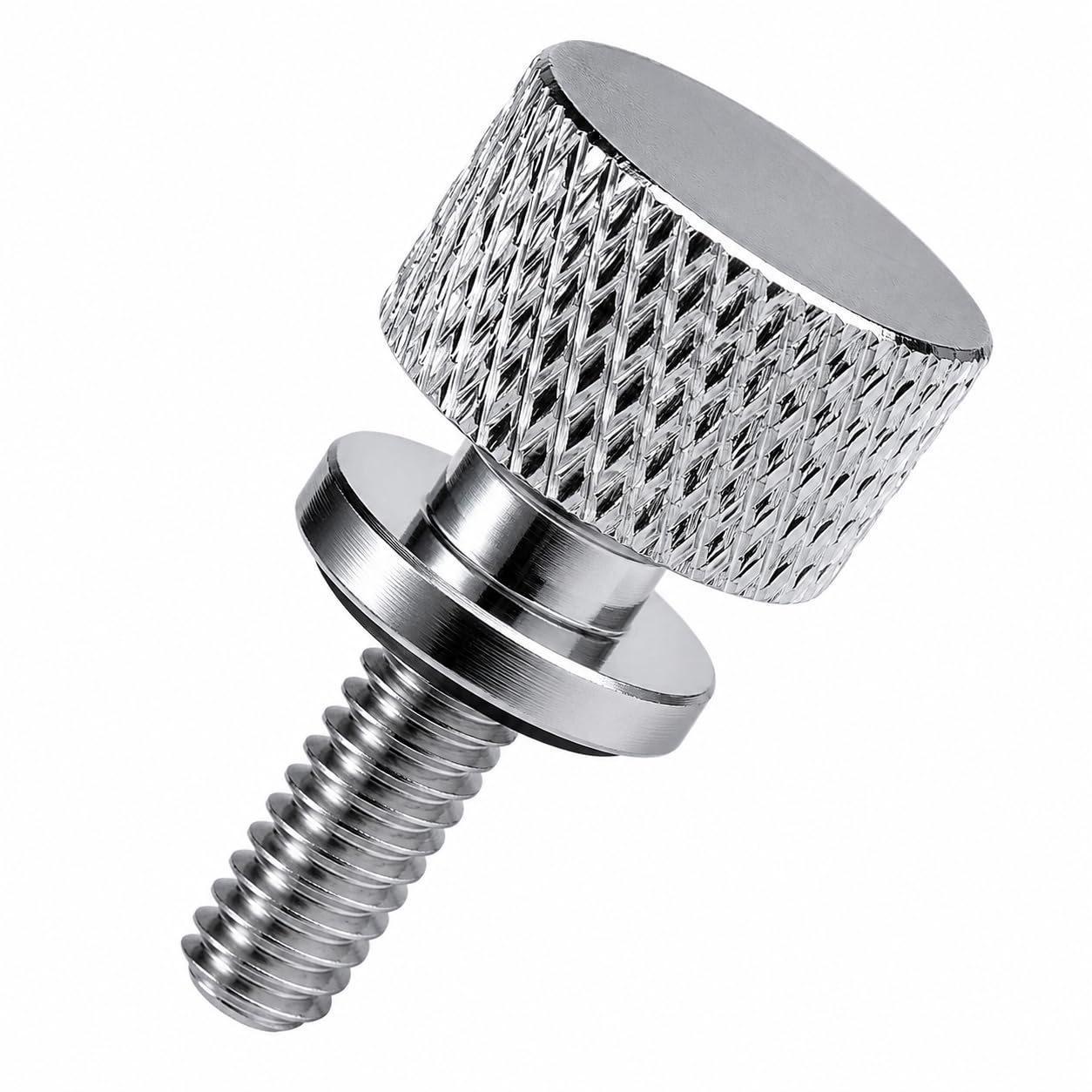 Seat Bolt Screw 1/4"-20 Thread Motorcycle Thumb Nut Fit for Harley Touring XG XL Dyna Softail CVO Breakout Road King Lower Rider (Chrome)