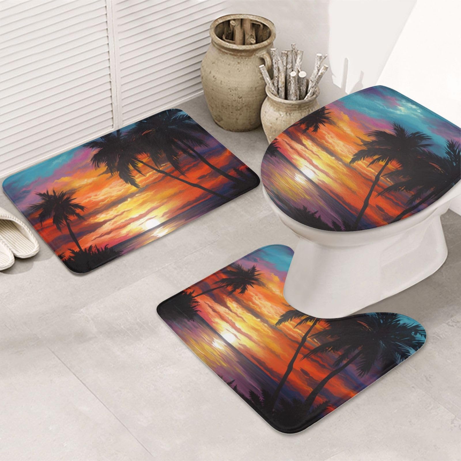 Tapis de bain tropical pour créer une ambiance spa et évasion dans votre pièce de douche