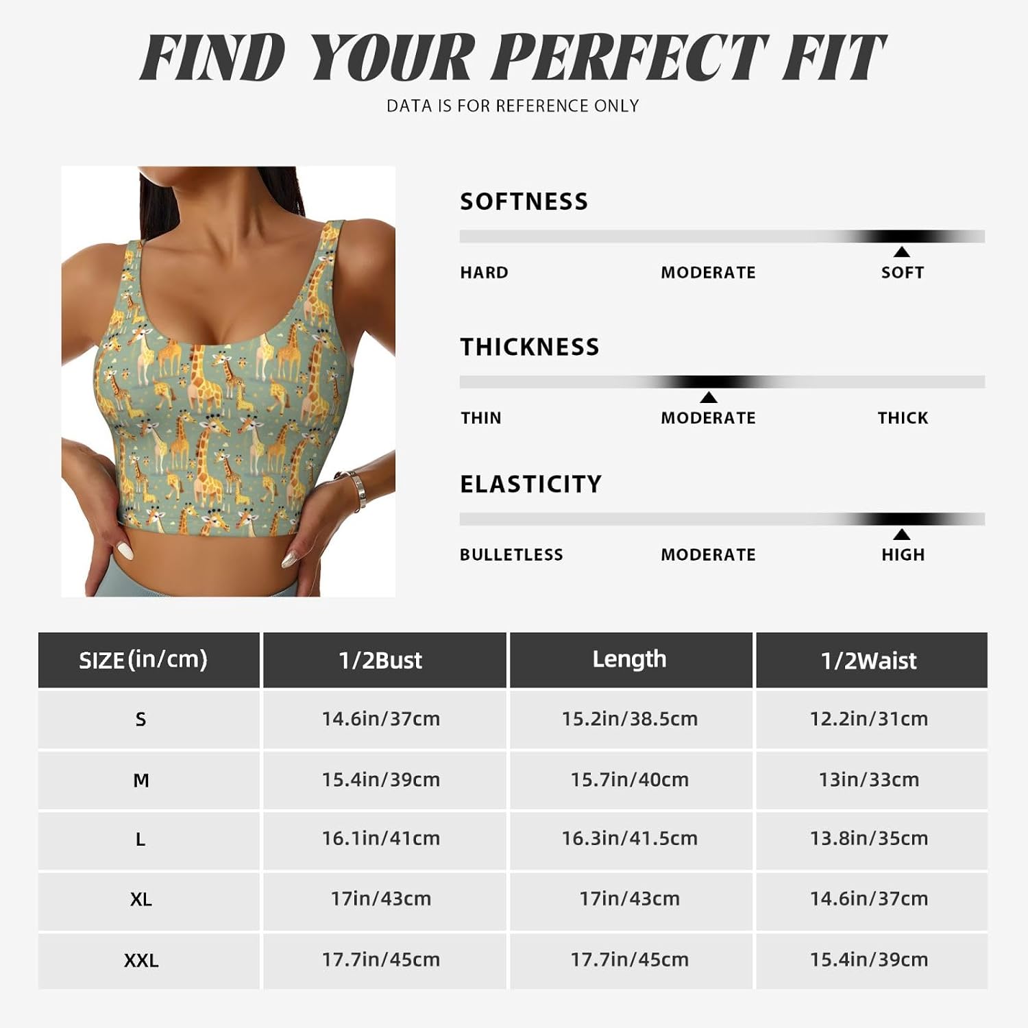 Cute Wild Cartoon Giraffes Print Women's Sports Vest Breathable for Yoga Running Gym Athletic Casual Sleeveless Top