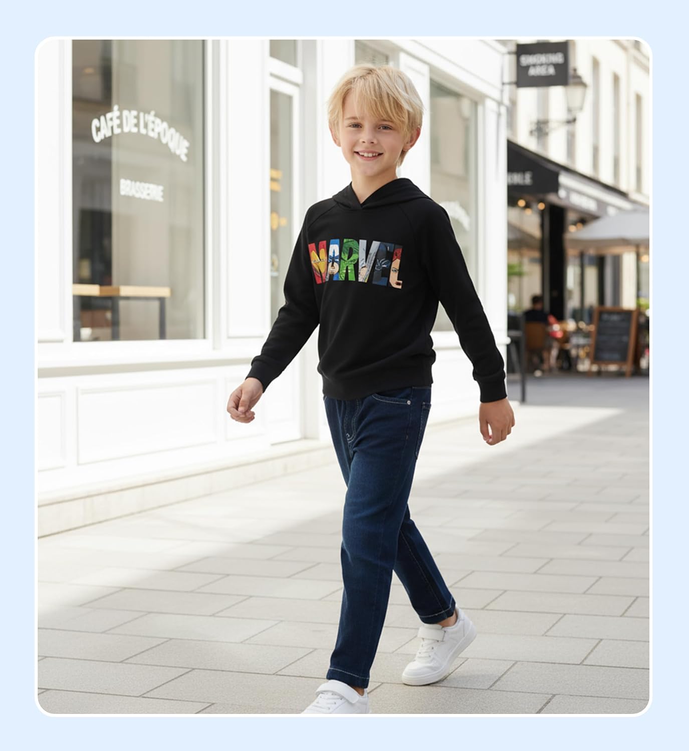 Marvel Avengers Spiderman Iron Man Captain America Venom Boy Girl Hoodie Graphic Sweatshirt Lightweight Cloth Pullover 2-9Y