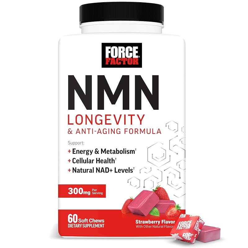 Force Factor Suplemento de NMN 300 mg, 60 gomas macias